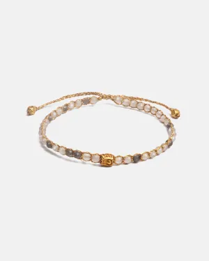 Clear Rutilated Quartz Bracelet | Gold
