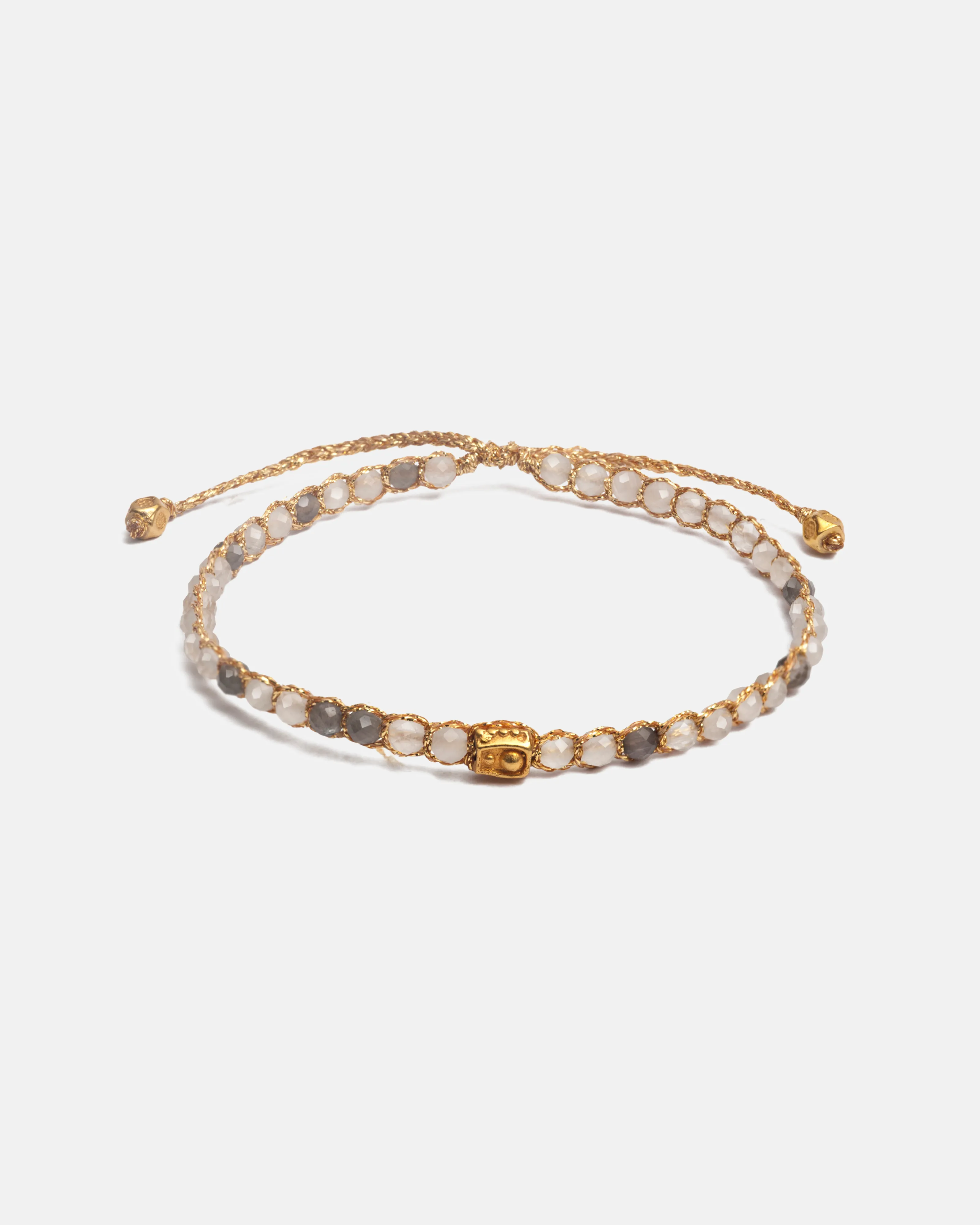 Clear Rutilated Quartz Bracelet | Gold