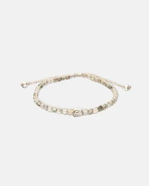 Clear Rutilated Quartz Bracelet | Silver