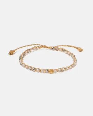 Clear Rutilated Quartz Nugget Kids  | Gold