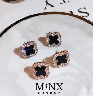 Clover Earrings | Womens Earrings | Diamond Earrings | Diamond Ear Studs | Flower Earrings | Womens Diamond Earrings | Clover Ear Studs