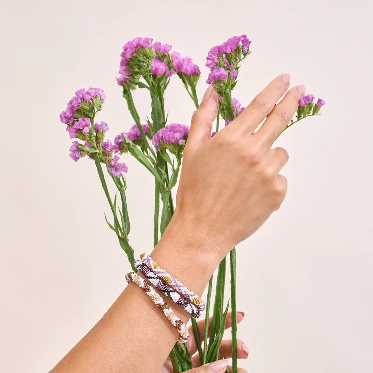 Coconut Pie | Himalayan Glass Bead Bracelet