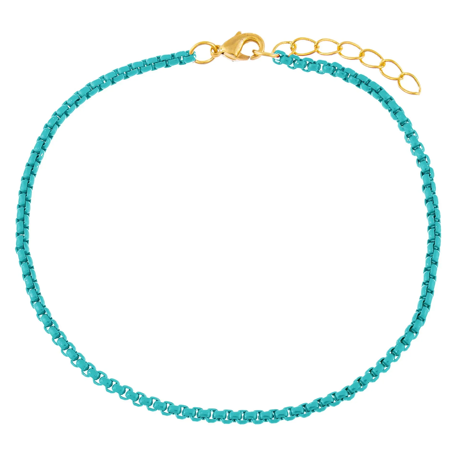 Colored Enamel Rope Chain Anklet