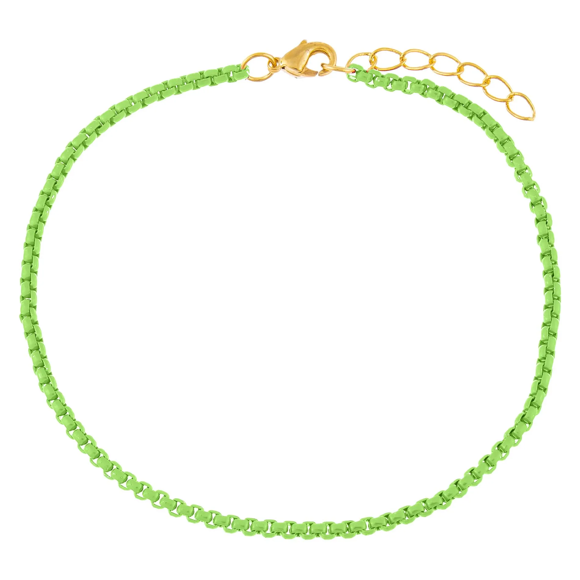 Colored Enamel Rope Chain Anklet