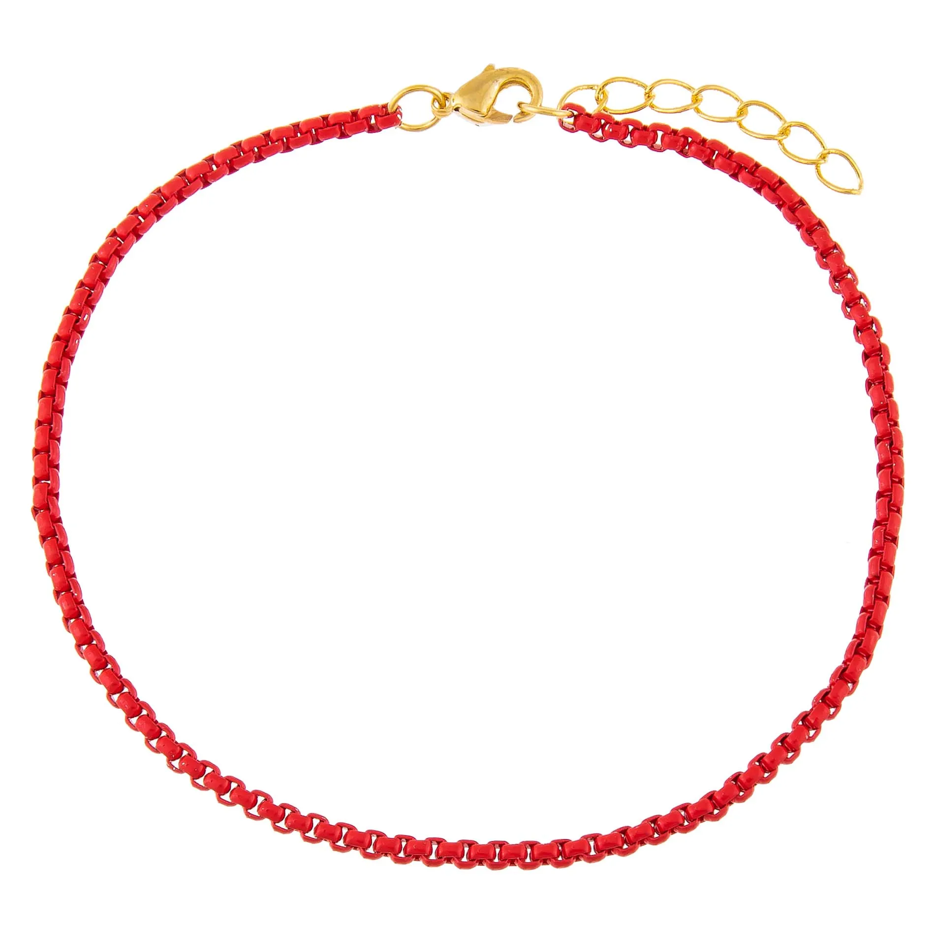 Colored Enamel Rope Chain Anklet