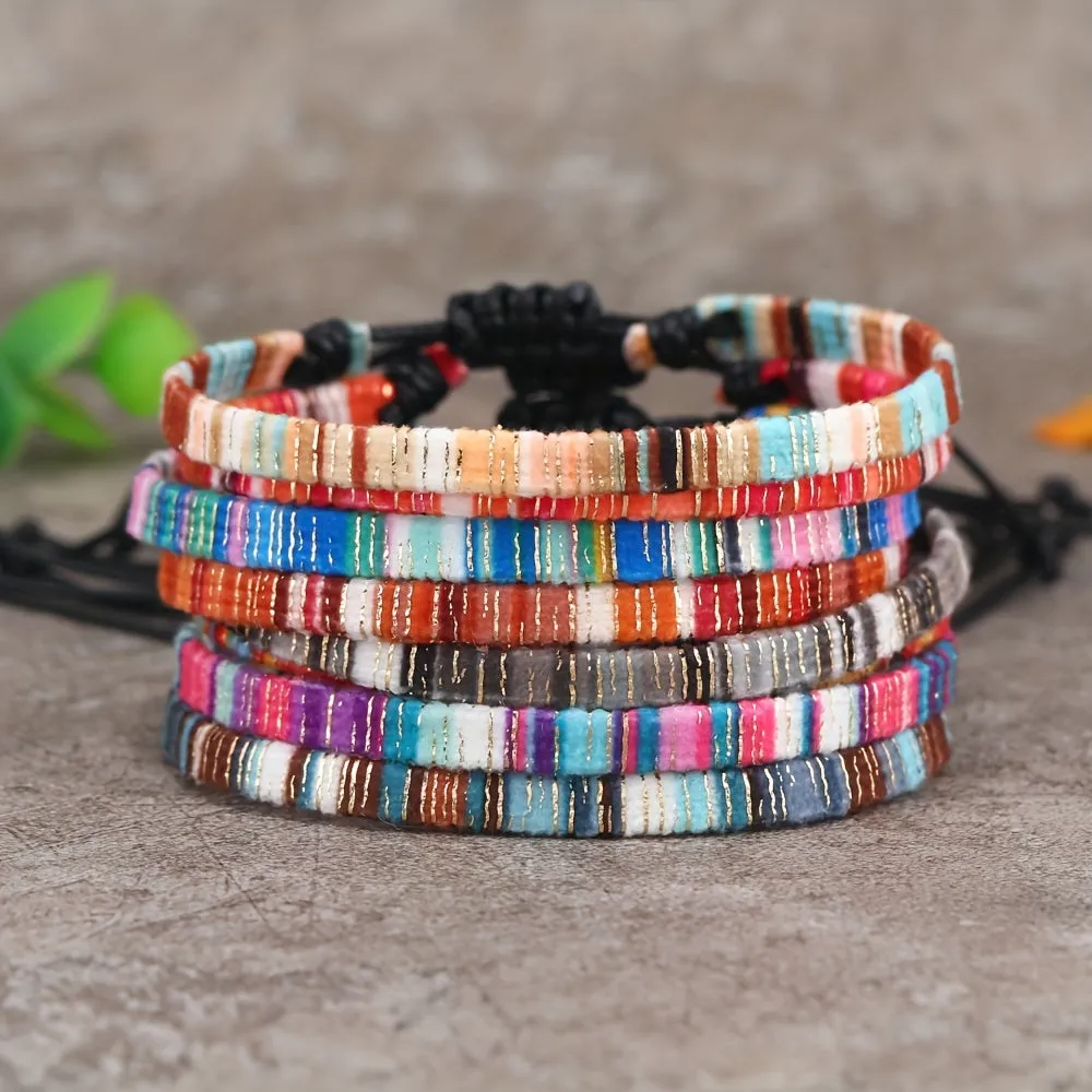 Colorful Woven Bracelet Anklet for Men