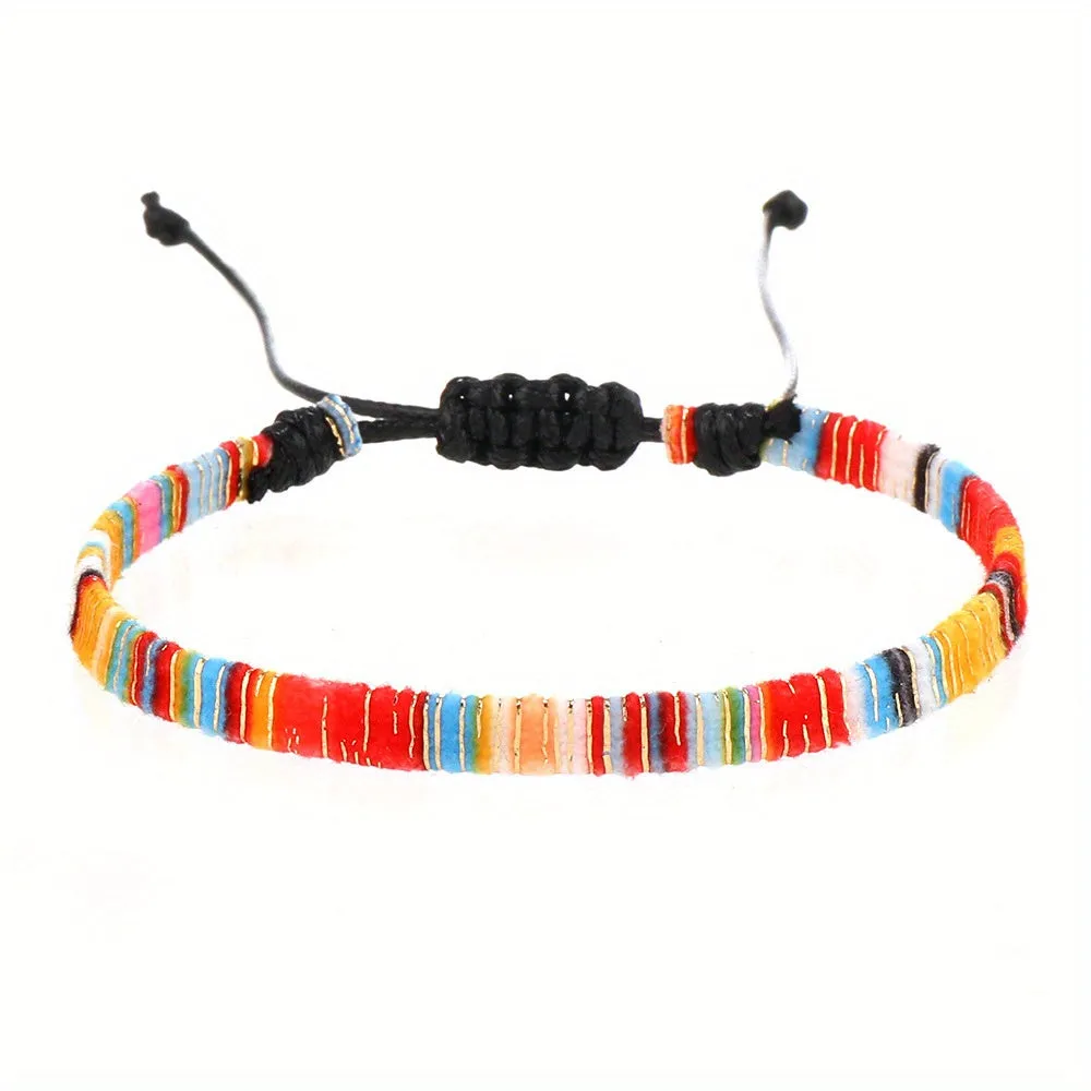 Colorful Woven Bracelet Anklet for Men