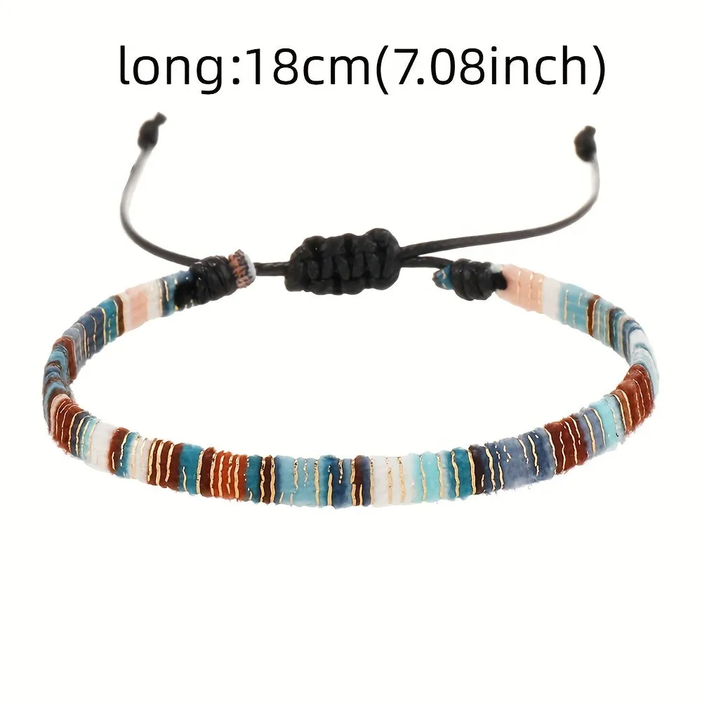 Colorful Woven Bracelet Anklet for Men
