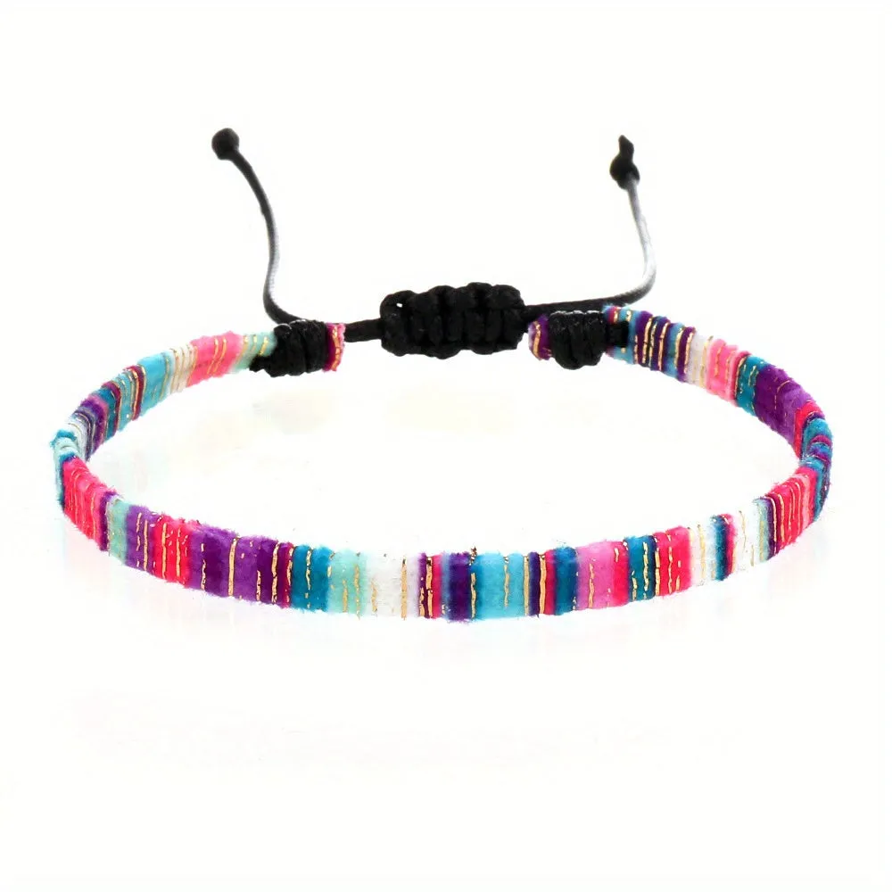 Colorful Woven Bracelet Anklet for Men