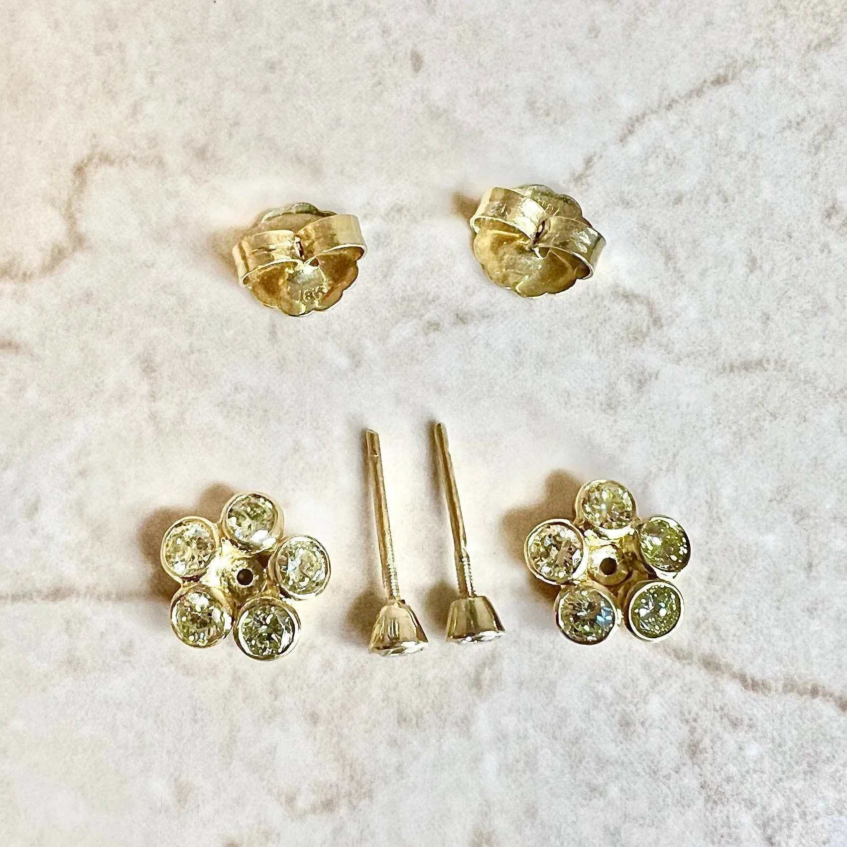 Convertible 18 Karat Yellow Gold 2.25 Carats Yellow Diamond Halo Stud Earrings By Carvin French