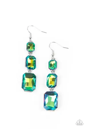 Cosmic Red Carpet Green Paparazzi Earrings