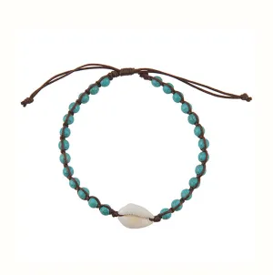Cowrie Handmade Howlite Anklet