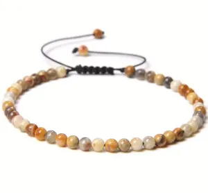Crazy Agate (Hakik) Bracelet for Grounding & Stability