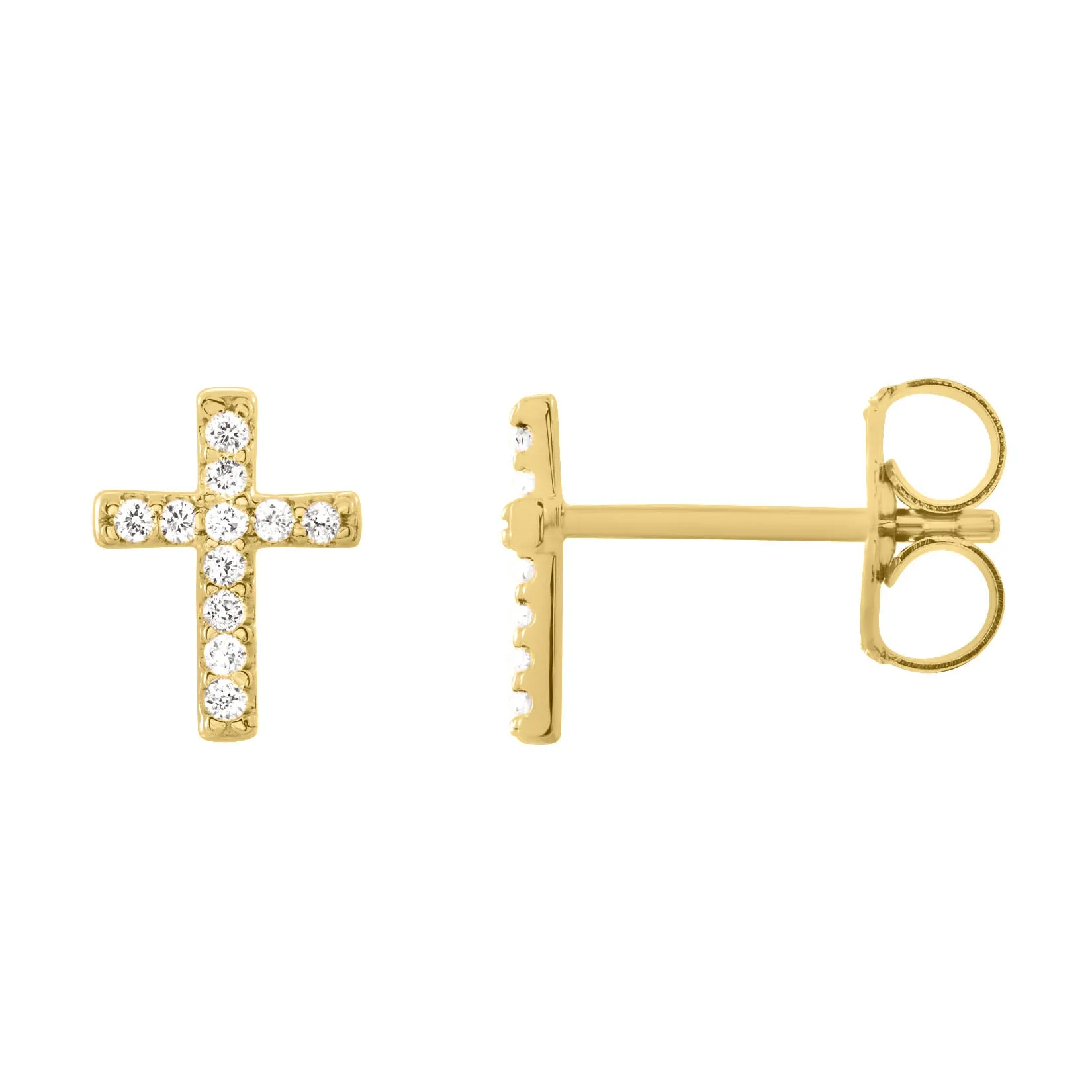 Cross Diamond Earrings
