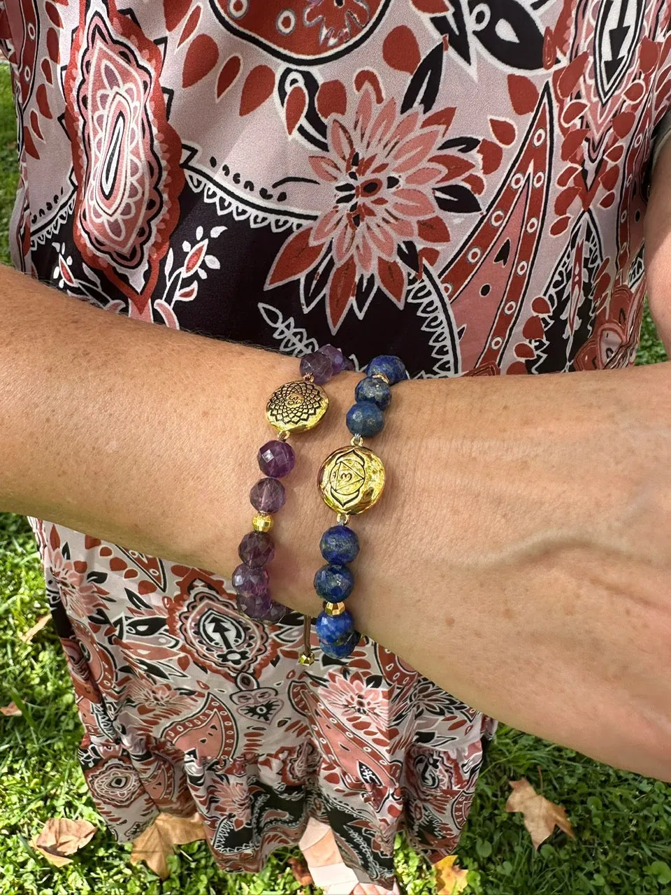 Crown Chakra Amethyst Spiritual Healing & Stress Relief Bracelet