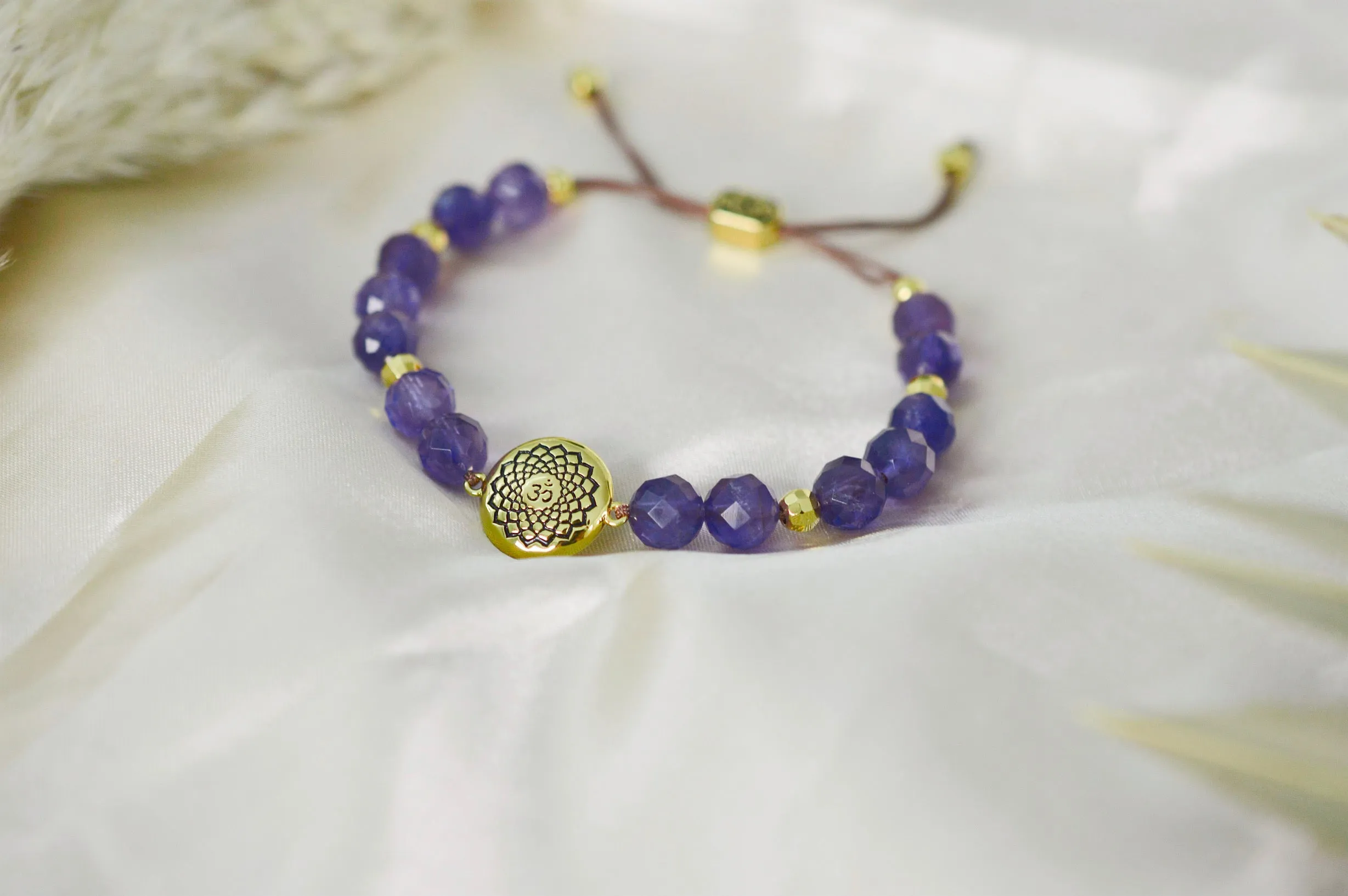 Crown Chakra Amethyst Spiritual Healing & Stress Relief Bracelet