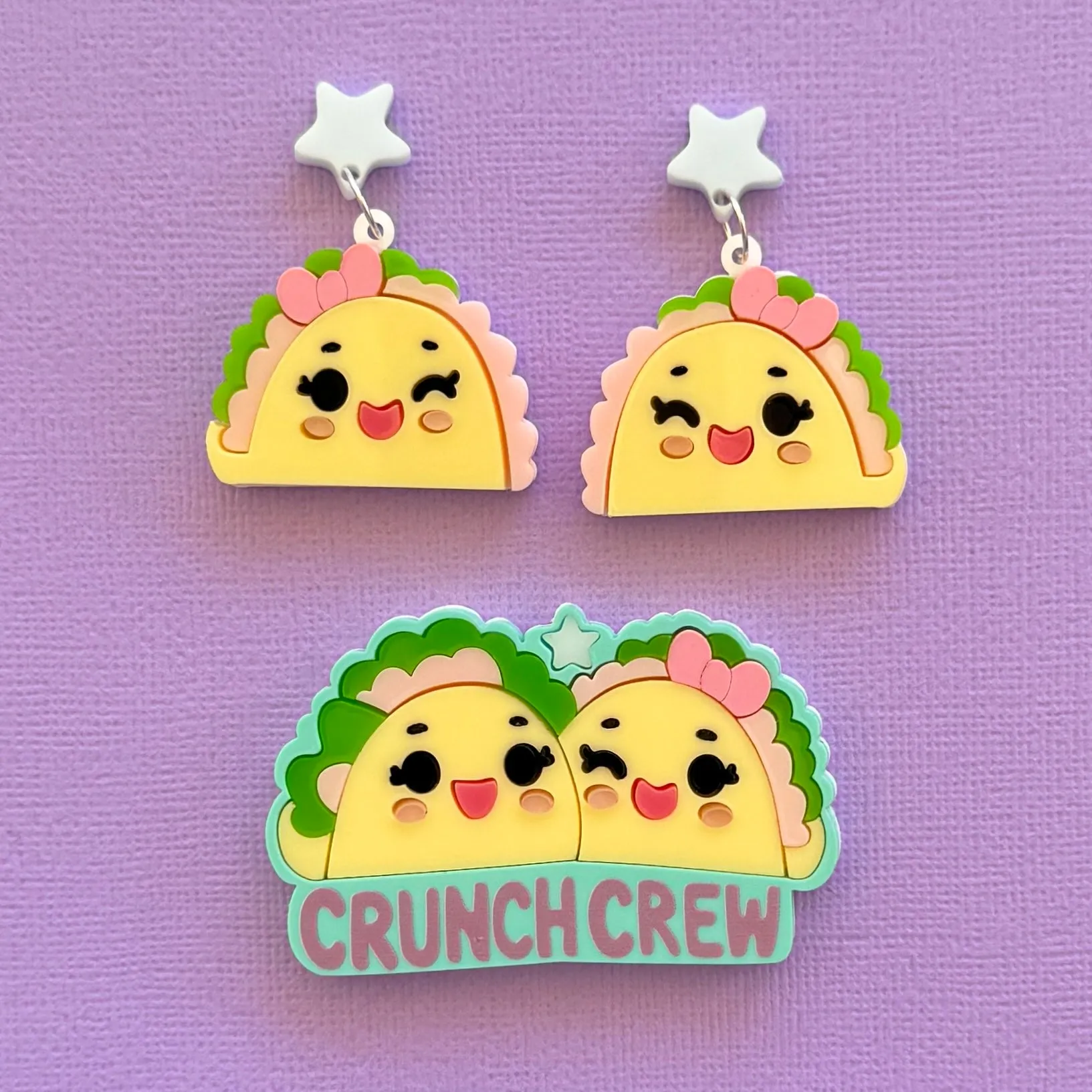 Crunch crew - Earrings - Set of 2