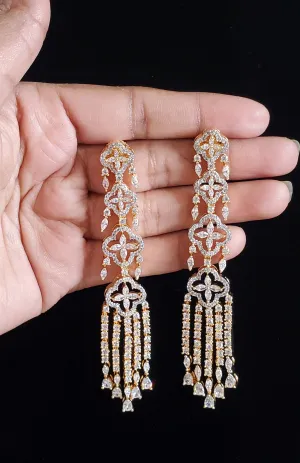 Cubic Zirconia Long Earring