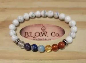 Custom Howlite 7 Chakra Bracelet