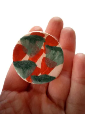 Cute Cloak Brooch Pins, Handmade Ceramic Jewelry Broach Pin, Mothers Day Gift For Grandma, Best Sellers Mom Birthday Gift From Daughter