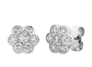 'Daisy'  Diamond Cluster Stud Earrings I.1964