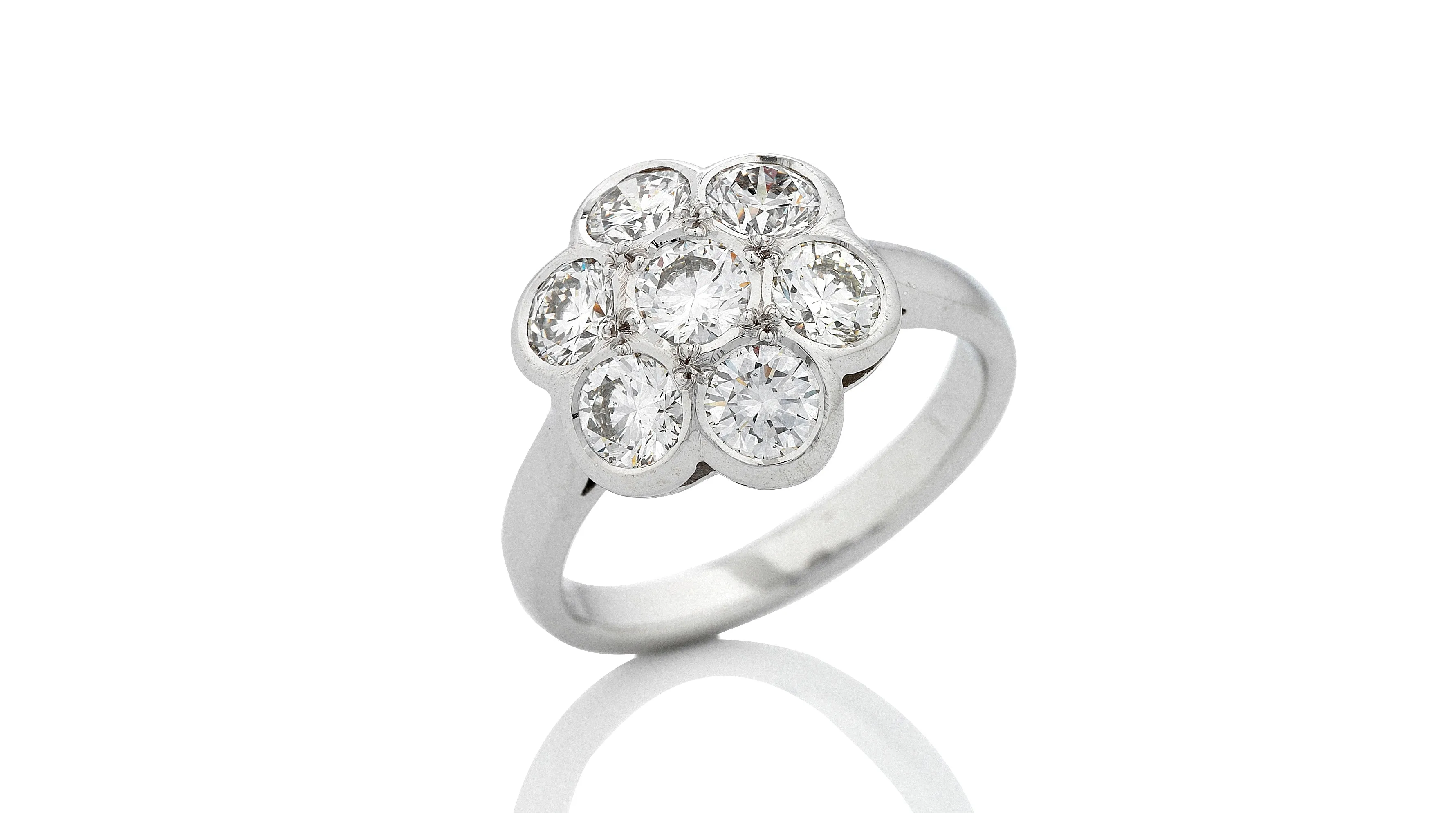 'Daisy'  Diamond Cluster Stud Earrings I.1964