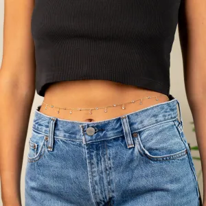 Dangling Bezel Belly Chain