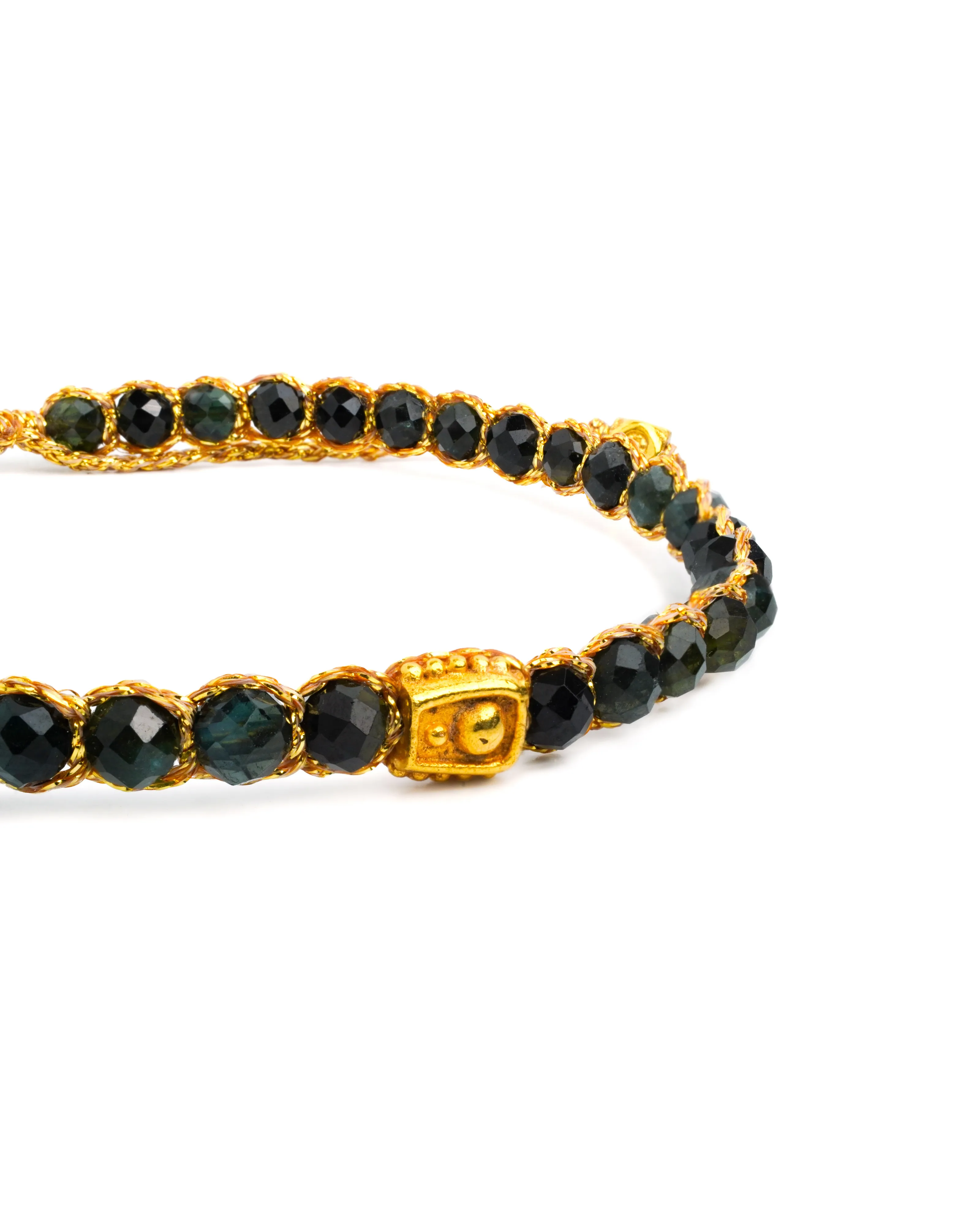 Dark Green Aventurine Bracelet | Gold