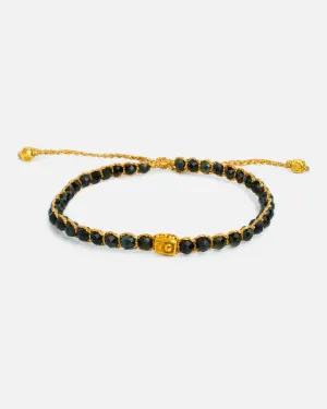 Dark Green Aventurine Bracelet | Gold