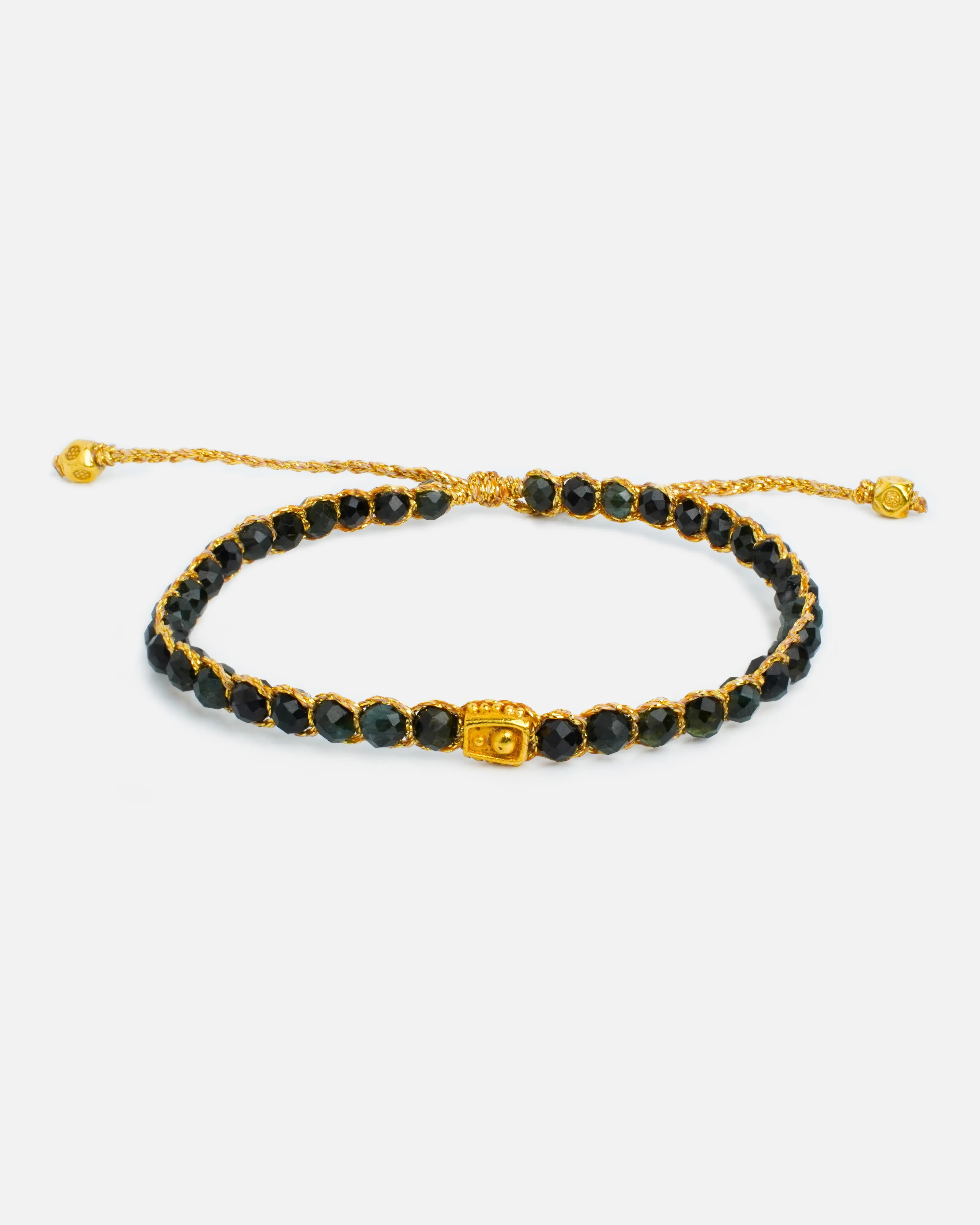 Dark Green Aventurine Bracelet | Gold