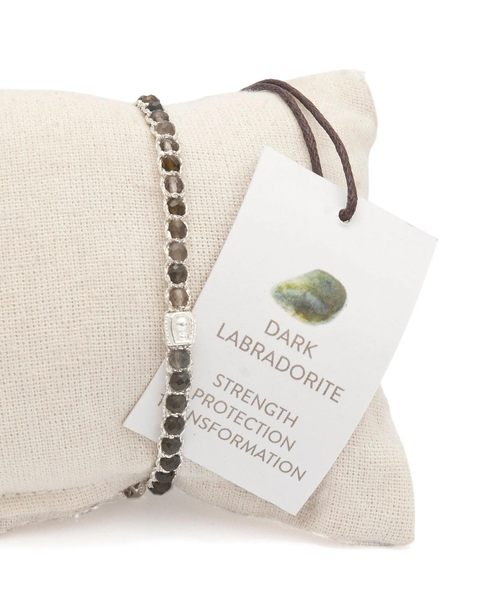Dark Labradorite Bracelet | Silver