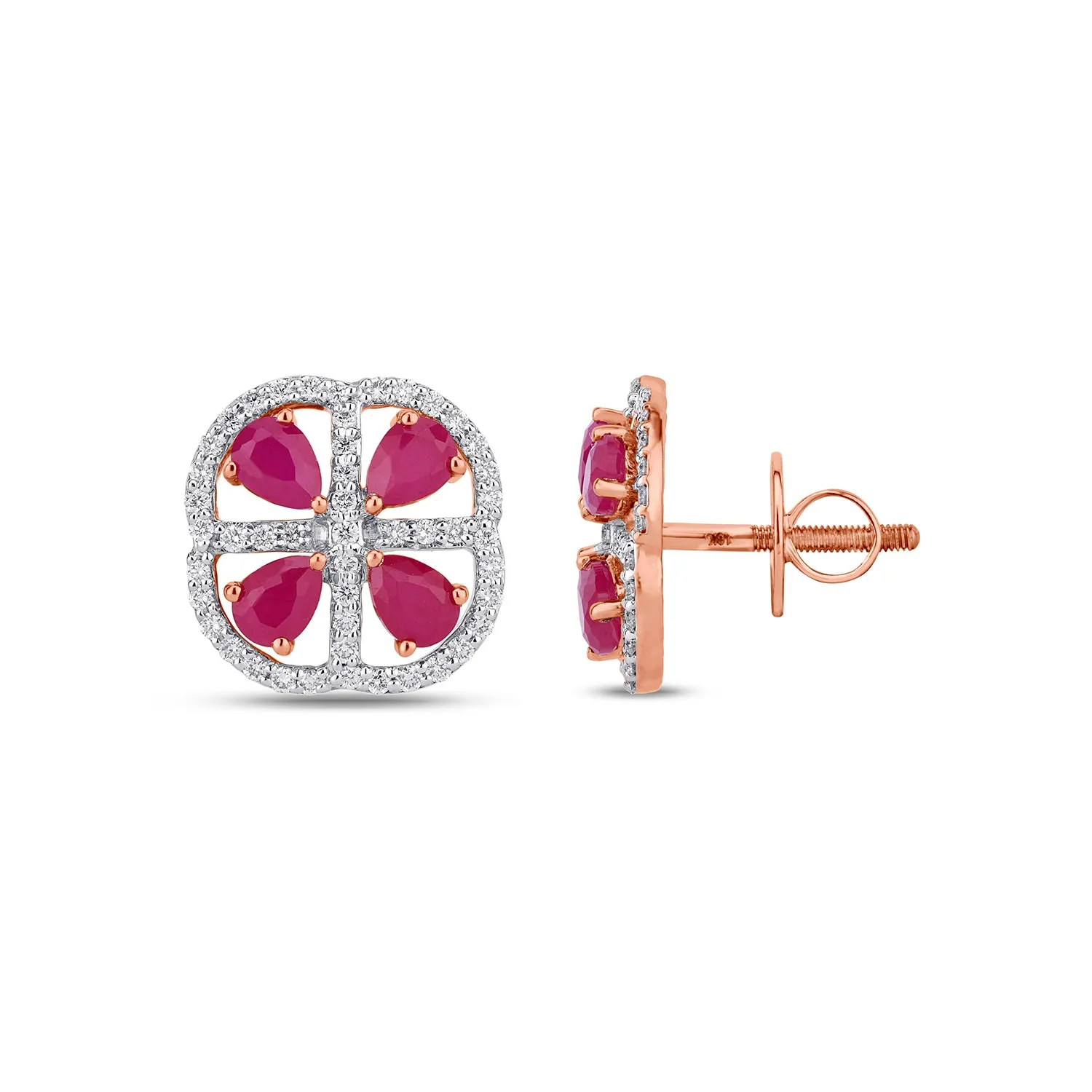 Diamond & Ruby Earrings