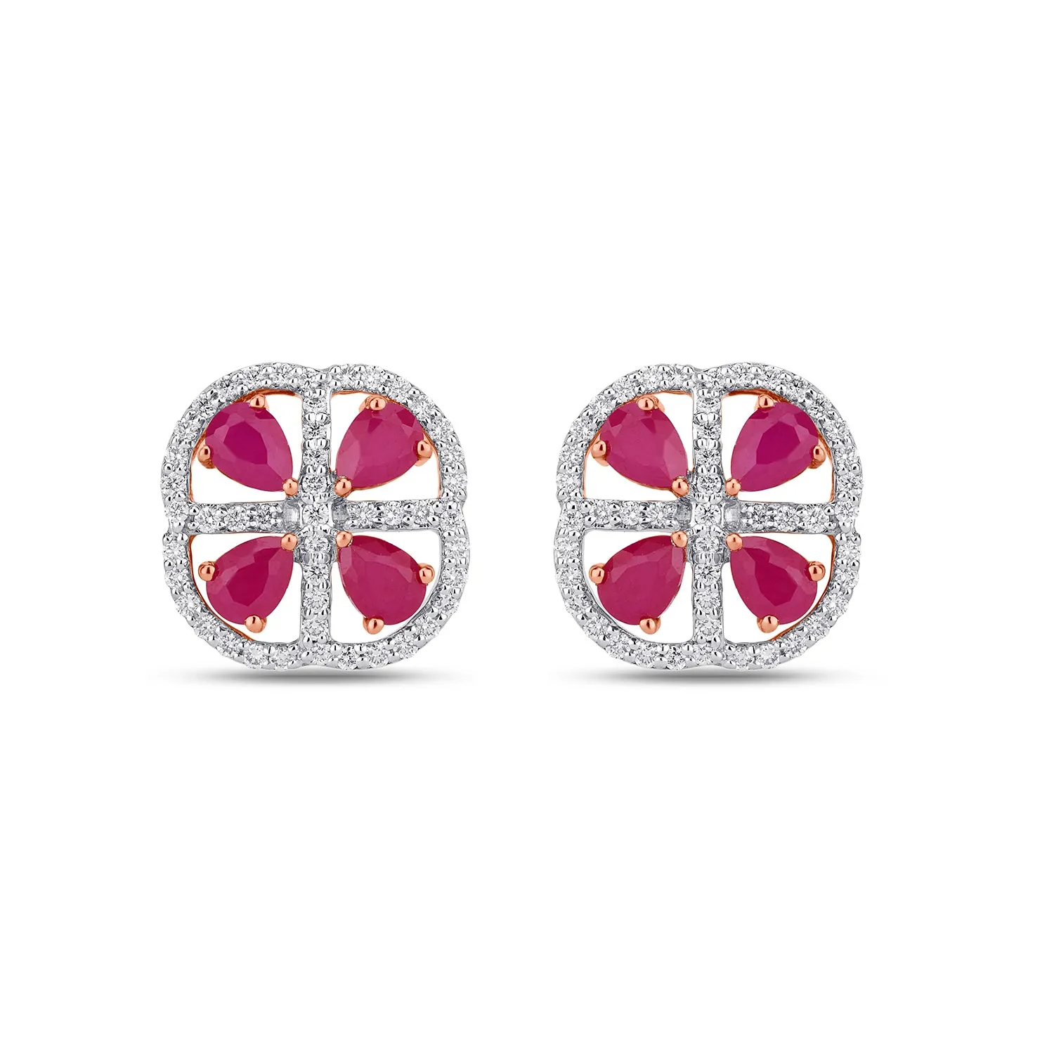 Diamond & Ruby Earrings