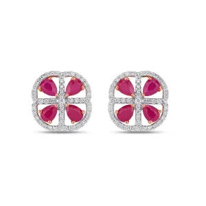 Diamond & Ruby Earrings