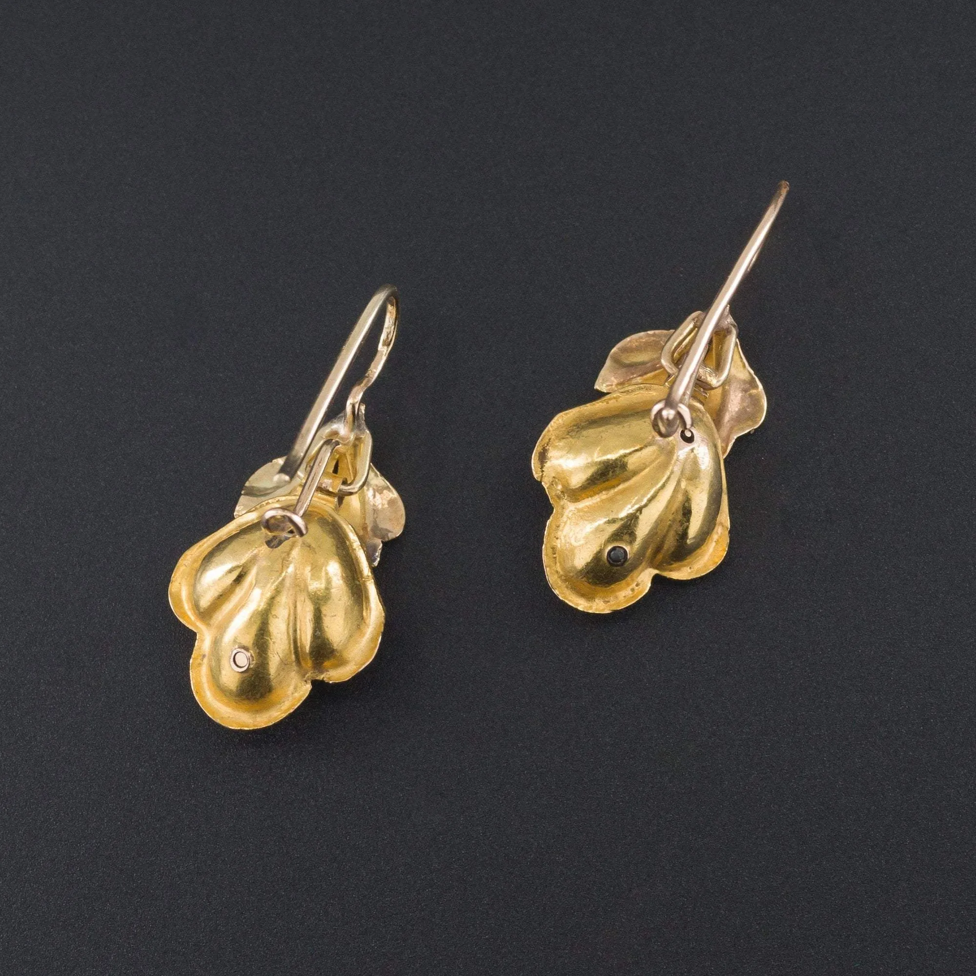 Diamond Flower Earrings | Antique Flower Earrings