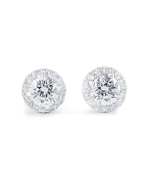 Diamond Halo Earrings