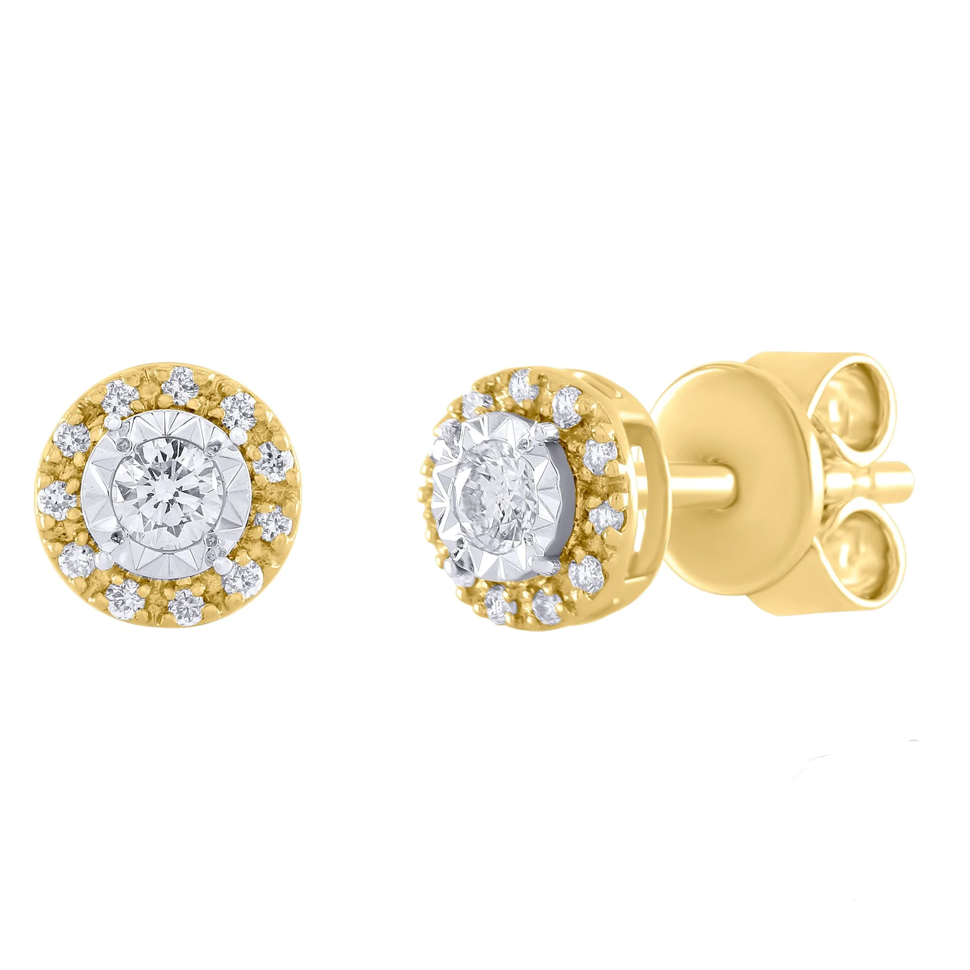 Diamond Illusion Stud Earrings