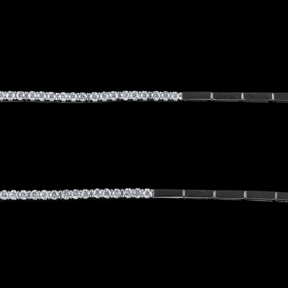 Diamond Necklace 18Ct White Gold Marquise Diamond Bow Dropper