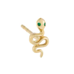 Diamond Snake Stud Earring 14K
