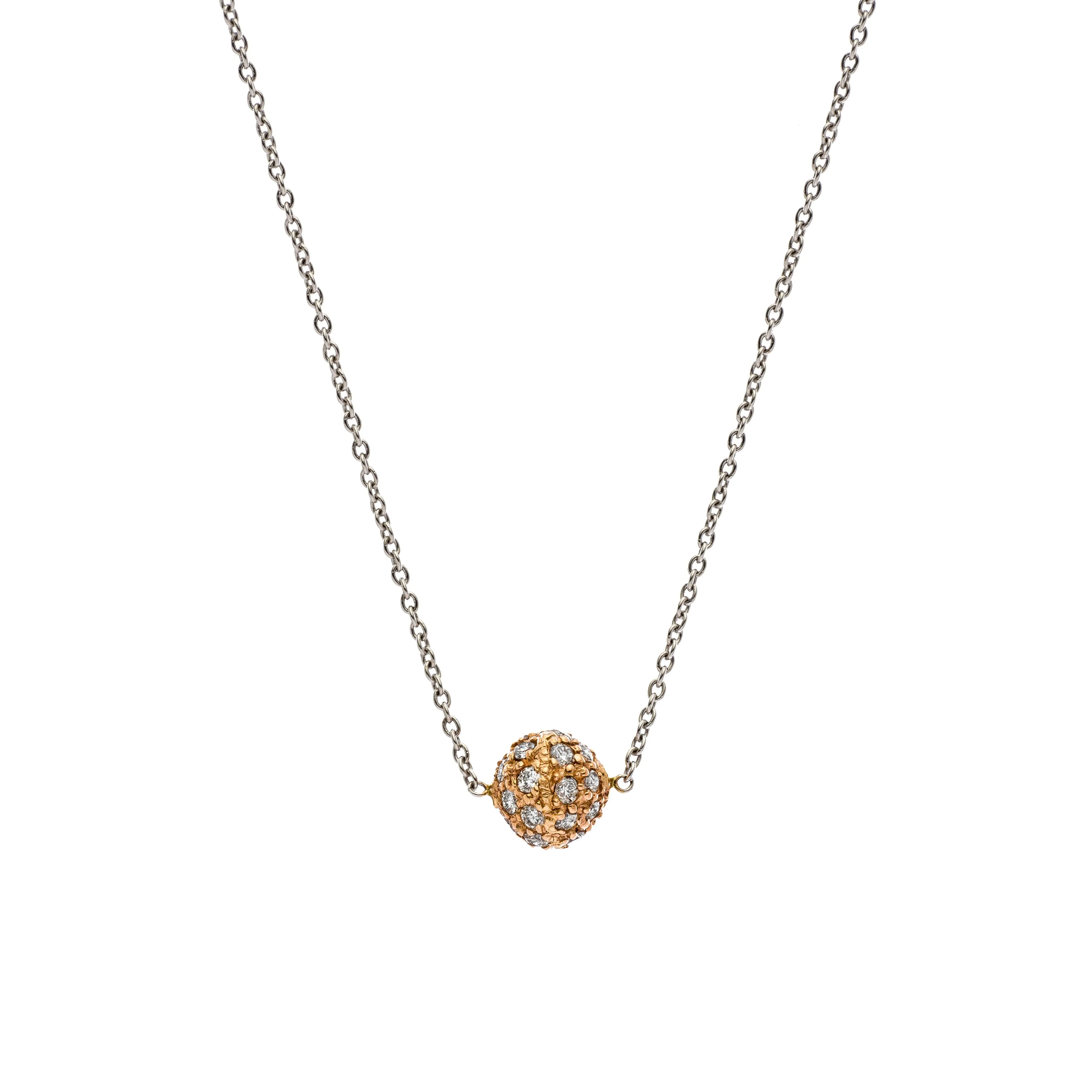 Disco White Diamond Pavé Necklace