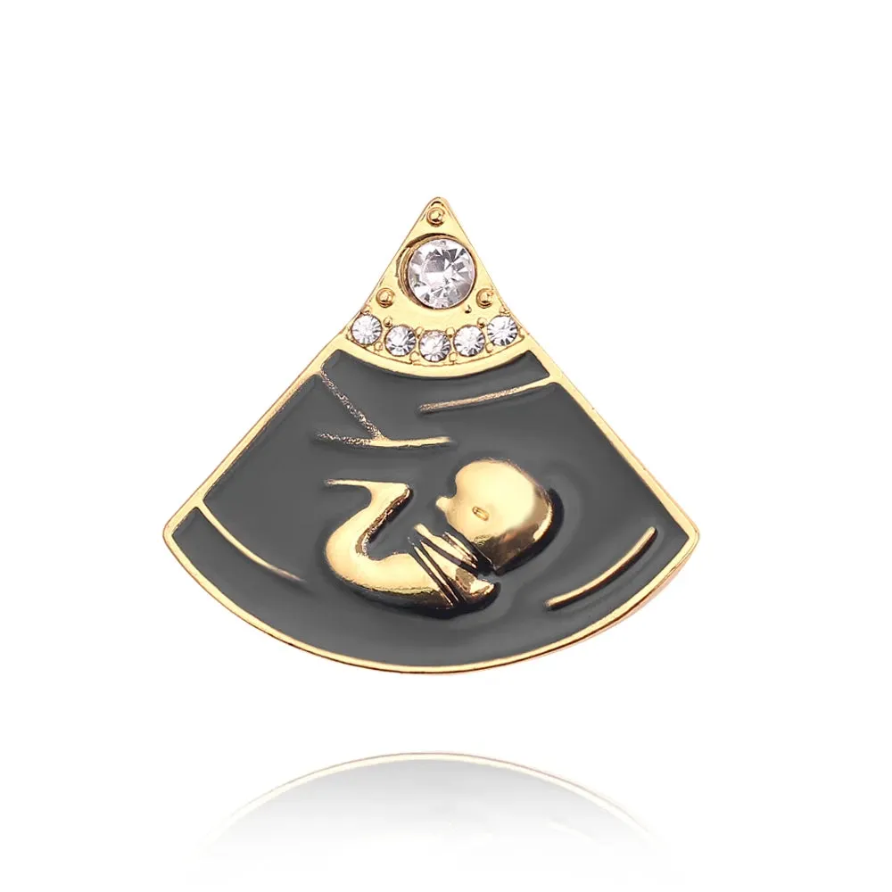Doctor Nurse Stethoscope Shape Medical Medicine Brooch Pins
