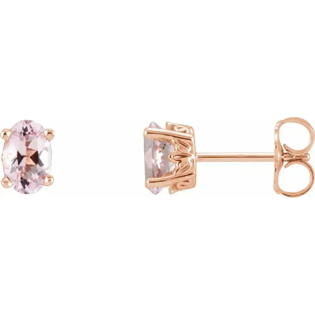 Duke Oval Morganite Earrings