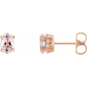Duke Oval Morganite Earrings