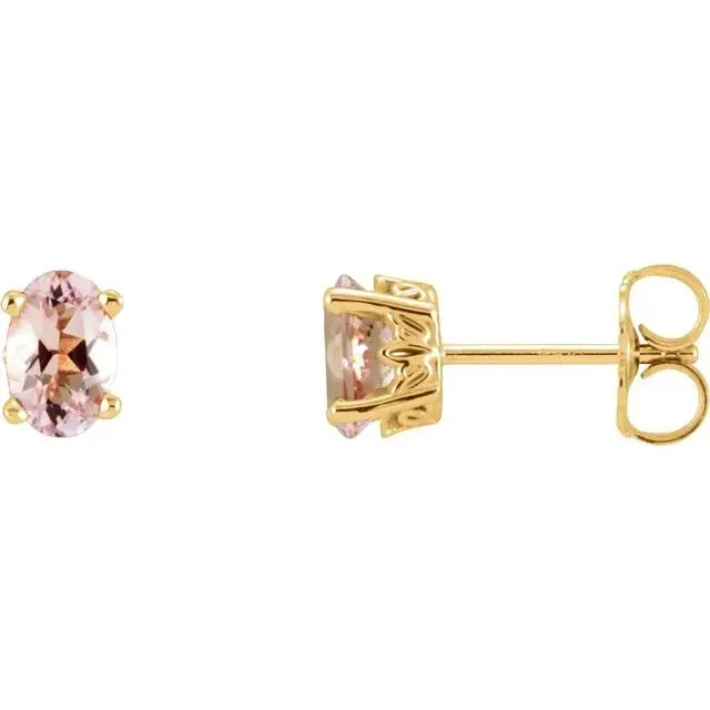 Duke Oval Morganite Earrings