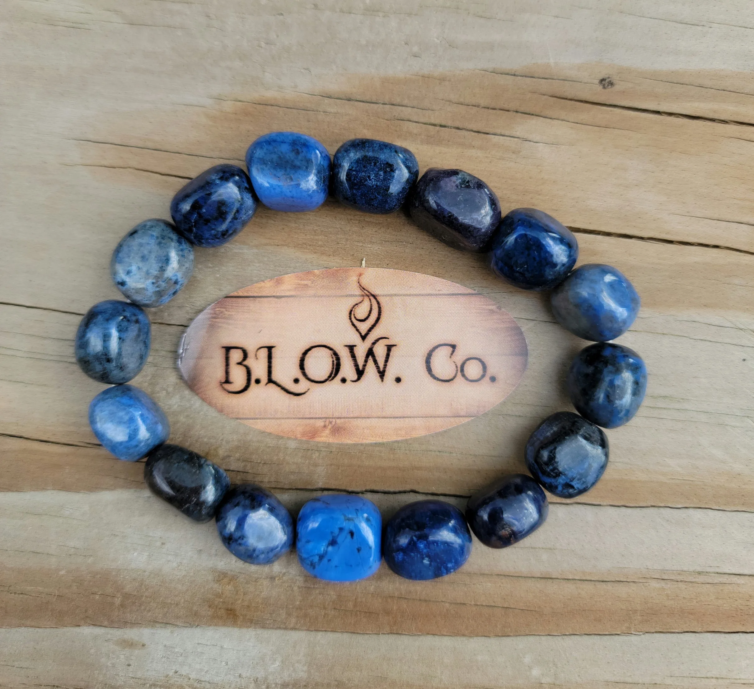 Dumortierite Jelly Bean Bracelet
