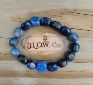 Dumortierite Jelly Bean Bracelet