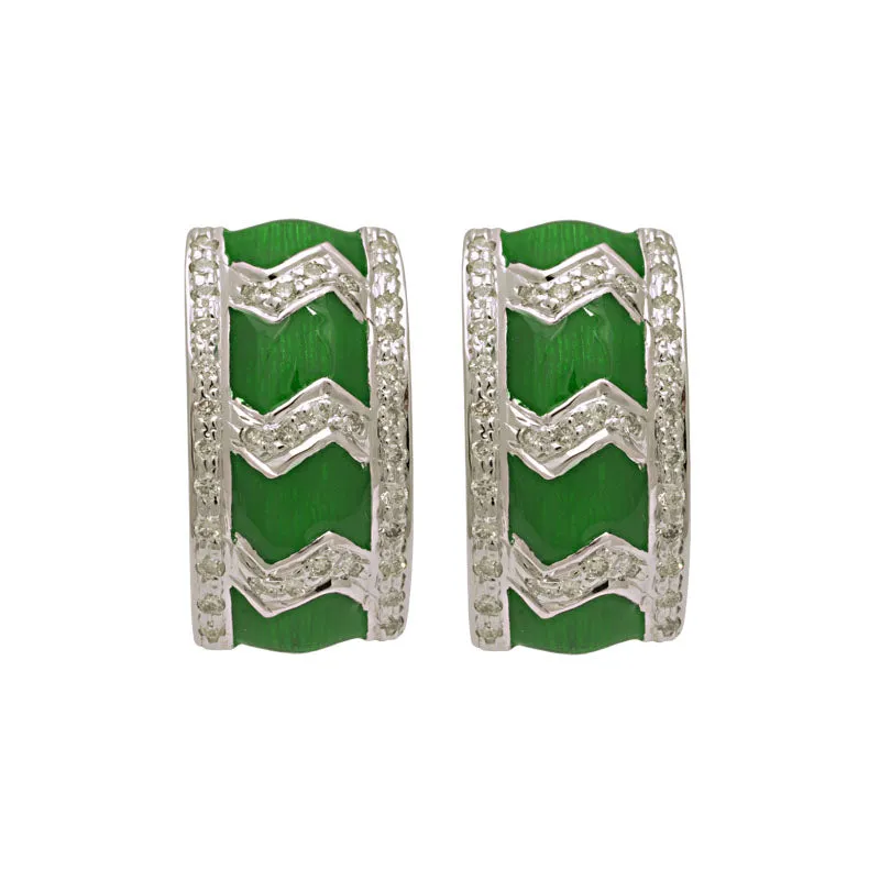 Earrings-Diamond (Enamel)