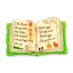 Easter egg instruction book - brooch - Set of 4