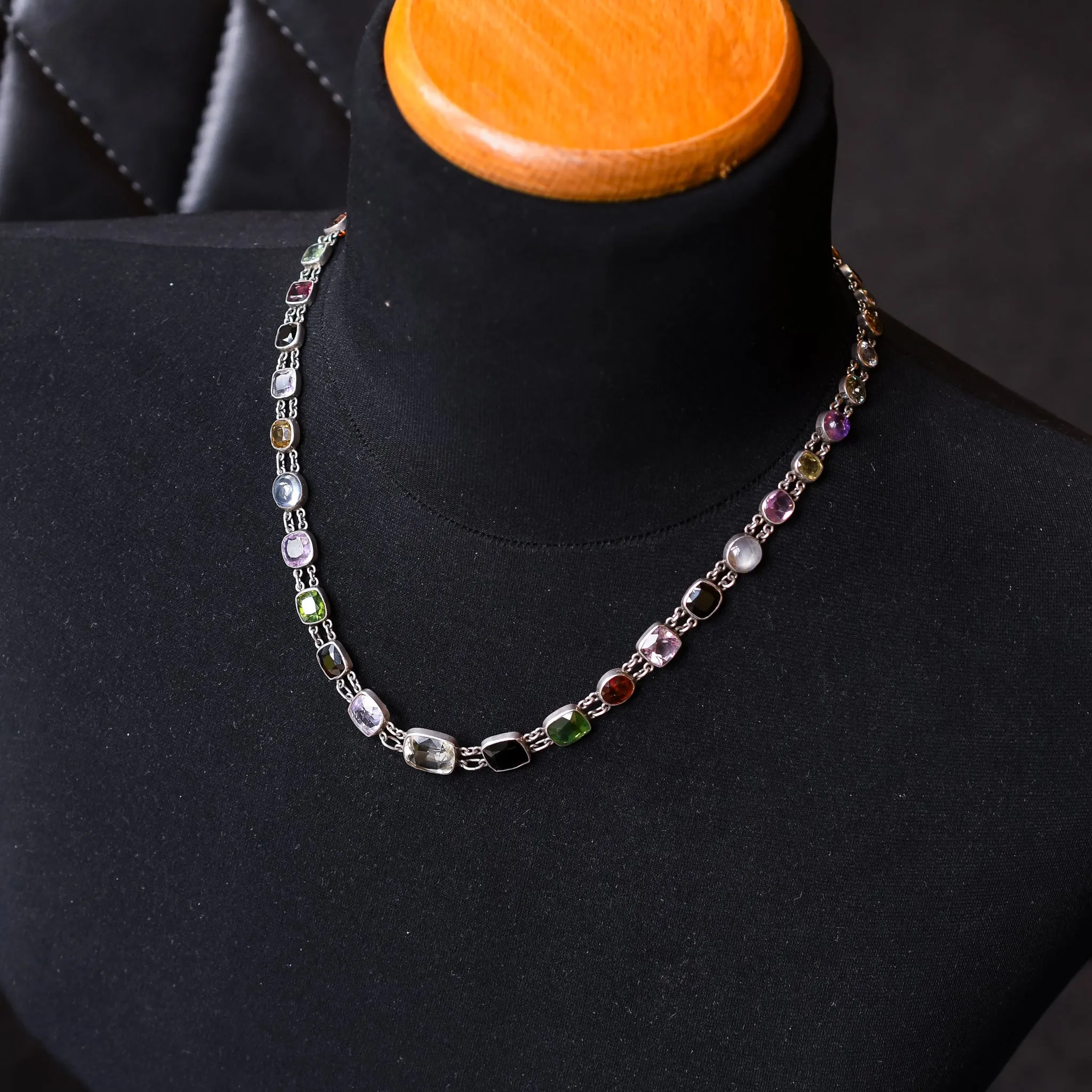 Edwardian Multi-Gem Necklace