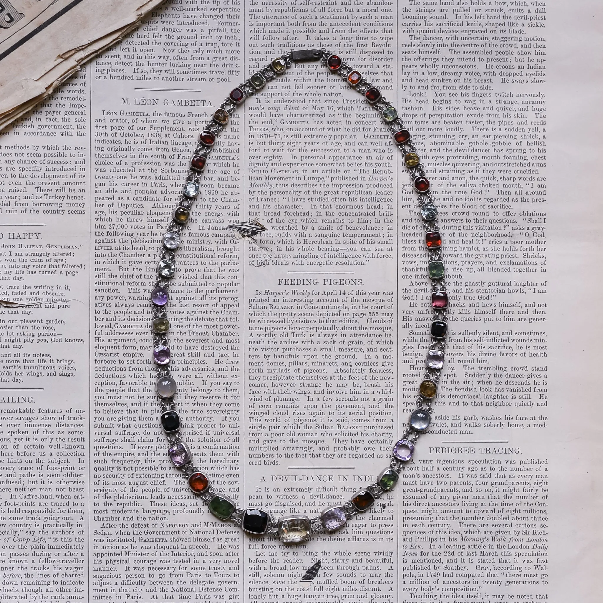 Edwardian Multi-Gem Necklace